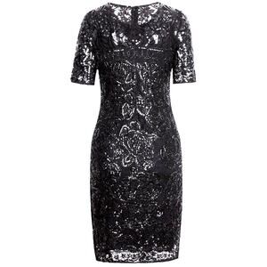 VIJIV Retro 1920's Gatsby‎ Sequin Beaded Lace Cocktail Party Dress Sz Medium NWT